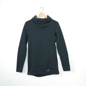 Arcteryx green cowl neck fleece sherpa sweater XS